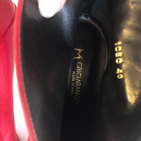 Grigiarancio Red Booties Made in Italy Size 8.5 - Picture 7 of 11